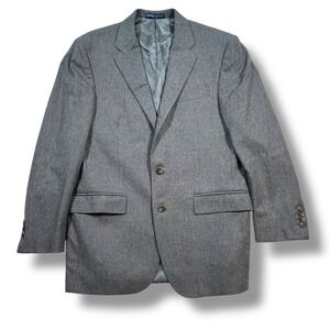 Polo Ralph Lauren Blazer Mens 40R Gray Virgin Wool 3 Button Jacket Made in Italy